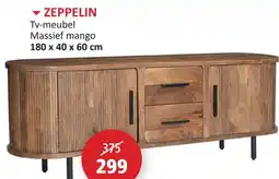 Weba Zeppelin Tv-meubel Massief mango aanbieding