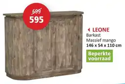 Weba Leone Barkast Massief mango aanbieding