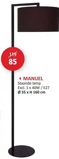 Weba Manuel Staande lamp *Prijzen incl. Recupel-bijdrage aanbieding