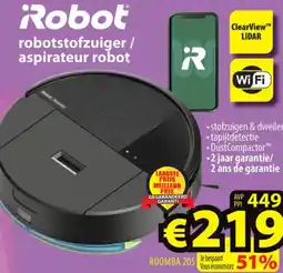 ElectroStock Robot robotstofzuiger / aspirateur robot ROOMBA 205 aanbieding