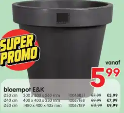 Yess Bloempot E&K aanbieding