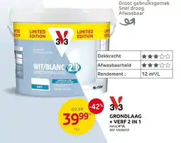 Brico 3V3 Grondlaag + verf 2 in 1 aanbieding