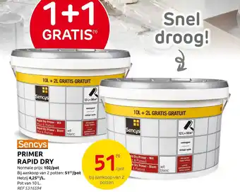 Brico Sencys primer rapid dry aanbieding