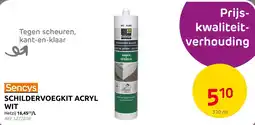 Brico Sencys schildervoegkit acryl wit aanbieding