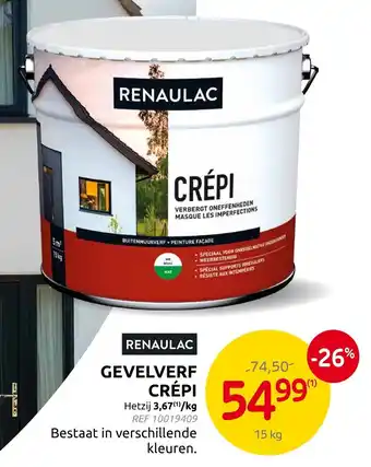 Brico Renaulac Gevelverf Crépi aanbieding
