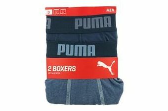Puma Boxershort Denim Boxer 2 Stuks Stretch Katoen - Blauw