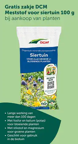 AVEVE Gratis zakje DCM Meststof voor siertuin 100 g aanbieding