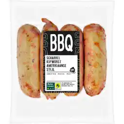 Albert Heijn AH BBQ scharrel kipworst Amerikaanse stijl aanbieding