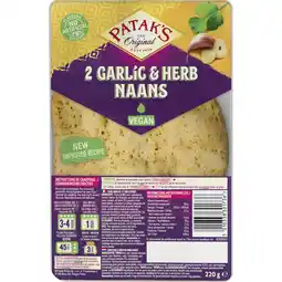 Albert Heijn Patak's Naan garlic & coriander aanbieding
