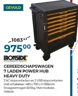 Meno Pro Gereedschapswagen 7 laden power hub heavy duty aanbieding