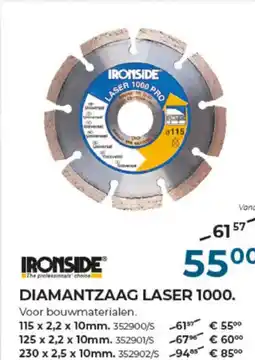 Meno Pro DIAMANTZAAG LASER 1000. aanbieding