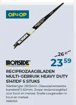 Meno Pro RECIPROZAAGBLADEN MULTI GEBRUIK HEAVY DUTY S1411DF 5 STUKS aanbieding