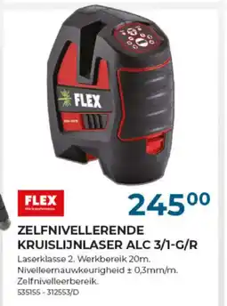 Meno Pro ZELFNIVELLERENDE KRUISLIJNLASER ALC 3/1-G/R aanbieding