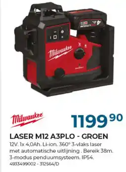 Meno Pro LASER M12 A3PLO GROEN aanbieding