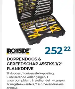 Meno Pro DOPPENDOOS & GEREEDSCHAP 45STKS 1/2" FLANKDRIVE aanbieding