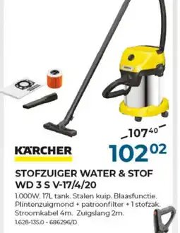 Meno Pro STOFZUIGER WATER & STOF WD 3 S V-17/4/20 aanbieding
