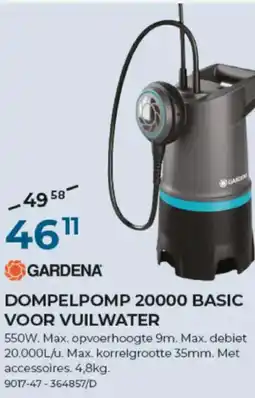 Meno Pro DOMPELPOMP 20000 BASIC VOOR VUILWATER aanbieding
