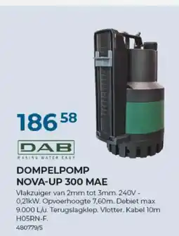 Meno Pro DOMPELPOMP NOVA-UP 300 MAE aanbieding