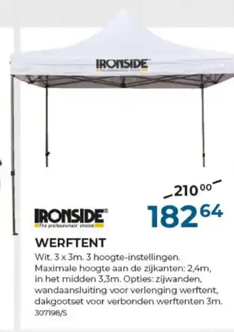 Meno Pro WERFTENT aanbieding