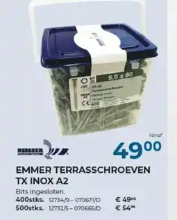 Meno Pro EMMER TERRASSCHROEVEN TX INOX A2 aanbieding