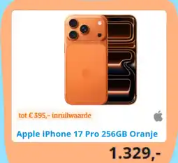 Coolblue Apple iPhone 17 Pro 256GB Oranje aanbieding