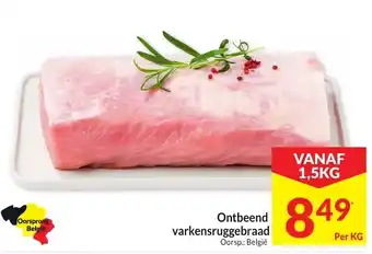 Ontbeend varkensruggebraad