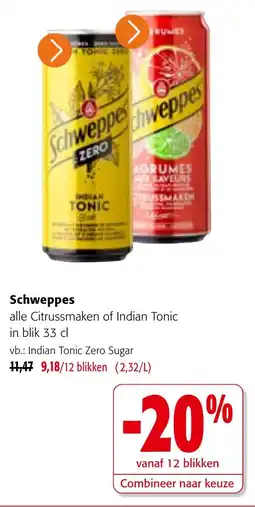Colruyt Schweppes aanbieding