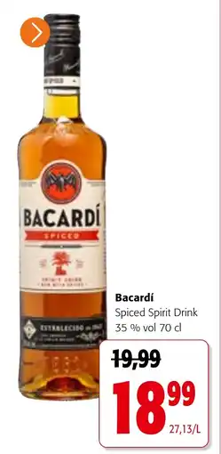 Colruyt Bacardí Spiced Spirit Drink aanbieding