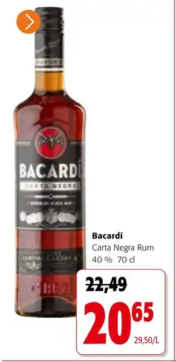Colruyt Bacardí Carta Negra Rum aanbieding