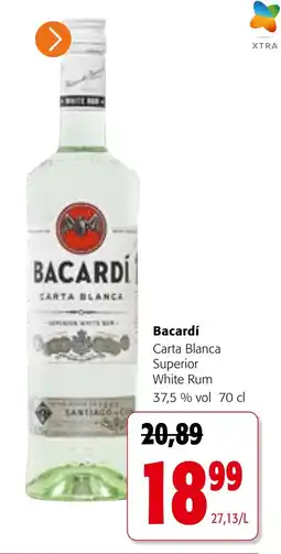 Colruyt Bacardí Carta Blanca Superior White Rum aanbieding