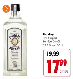 Colruyt Bombay The Original London Dry Gin aanbieding