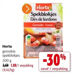 Colruyt Herta gerookte spekblokjes aanbieding