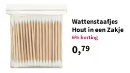 Plein.nl Wattenstaafjes Hout in een Zakje aanbieding