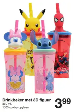 Zeeman Drinkbeker met 3D figuur aanbieding
