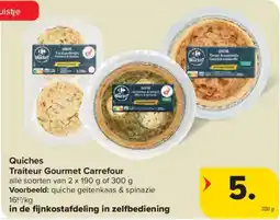 Carrefour Market Quiches Traiteur Gourmet Carrefour aanbieding