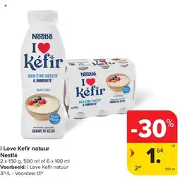 Carrefour Market I Love Kefir natuur Nestlé aanbieding