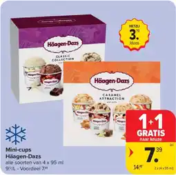 Carrefour Market Mini-cups Häagen-Dazs aanbieding