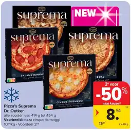 Carrefour Market Pizza's Suprema Dr. Oetker aanbieding