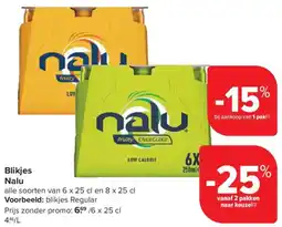 Carrefour Market Blikjes Nalu aanbieding