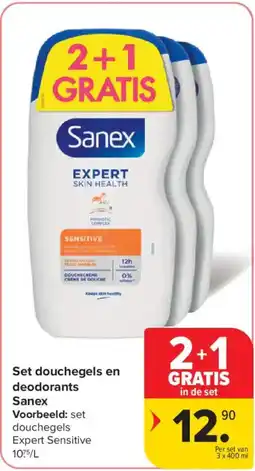 Carrefour Market Set douchegels en deodorants Sanex aanbieding