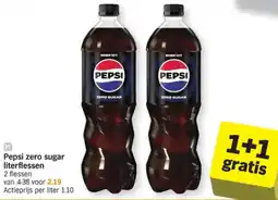 Albert Heijn Pepsi zero sugar literflessen aanbieding