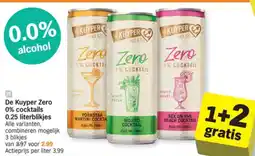 Albert Heijn De Kuyper Zero 0% cocktails aanbieding