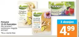 Albert Heijn Pickwick 15-20 theezakjes aanbieding