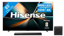 Coolblue Hisense 85 ULED Mini-Led U7Q (2025) + Hisense AX3120Q aanbieding