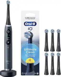 Coolblue Oral-B iO 9n Onyx Zwart + 6 opzetborstels aanbieding