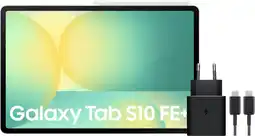 Coolblue Samsung Galaxy Tab S10 FE Plus 13,1 Pouces 256 Go Wifi Argent + Pack de Charge aanbieding