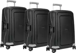Coolblue Samsonite S'Cure Spinner 55cm Black Triple Kofferset aanbieding