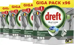 Coolblue Dreft Vaatwastabletten Platinum All In One Original - 4-pack (384 stuks) aanbieding
