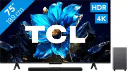 Coolblue TCL 75 QLED P71K 4K (2025) + TCL S55H 2.1 Barre de Son aanbieding