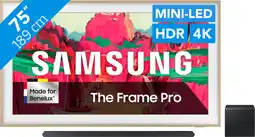 Coolblue Samsung 75 The Frame Pro LS03FW (2025) + Samsung HW-S800D Noir (2024) aanbieding